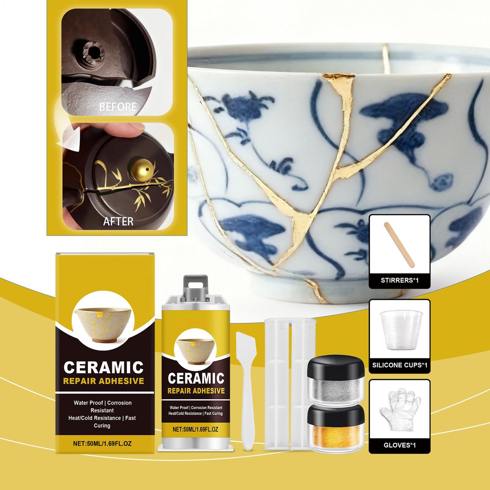 Art Craft Workshop - Japanse pottenbakkers gouden reparatieset keramische lijm