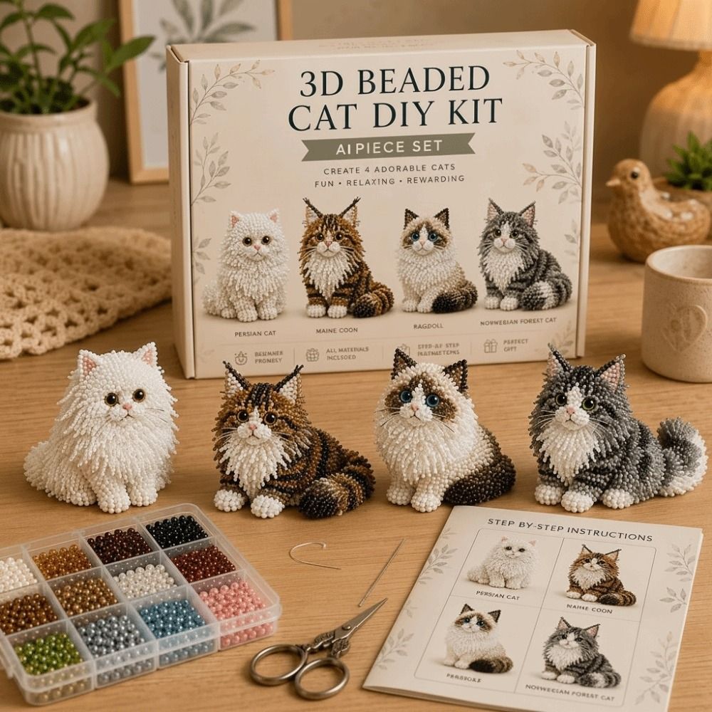 Art Craft Animals - Miniatuur kralen 3D dieren knutselset schattig