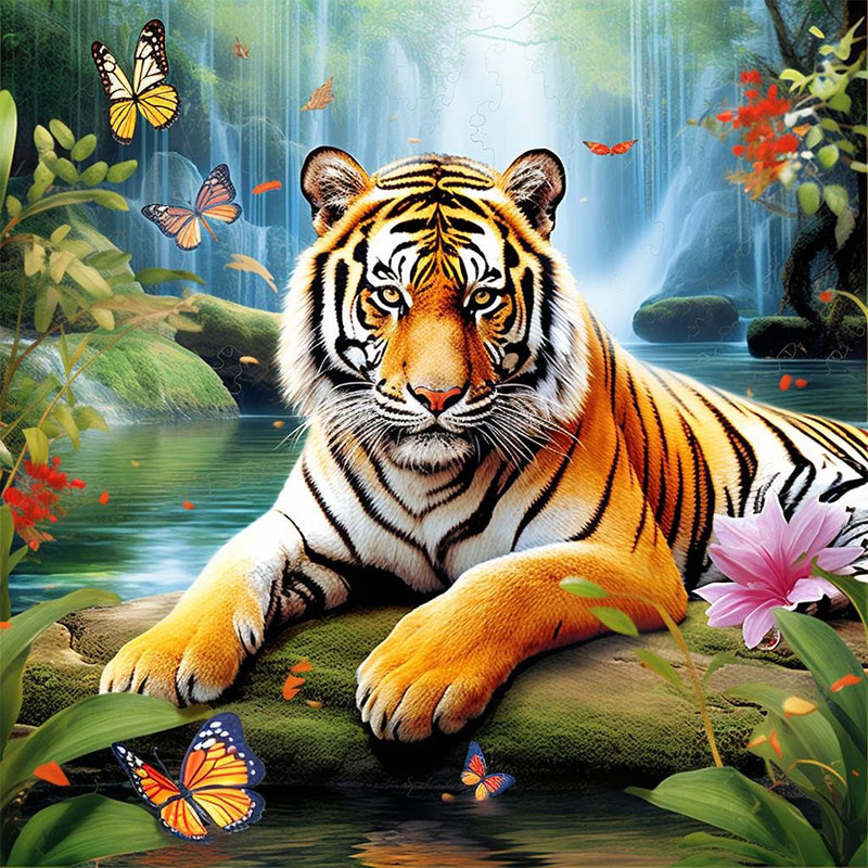 Art Craft Animals - 1 set Tiger King Diamond Painting
