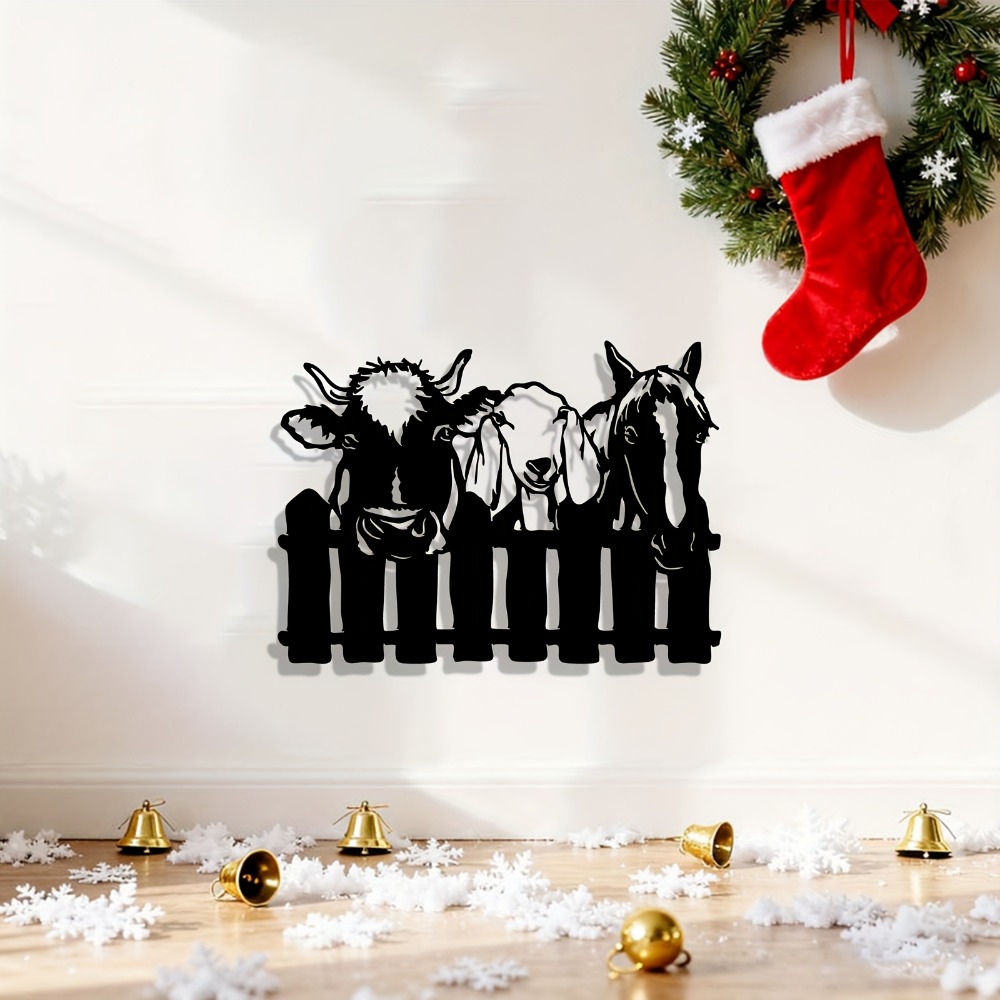 Art Craft Animals - CIFBUY Metalen wanddecoratie boerderijdieren sculptuur ijzeren