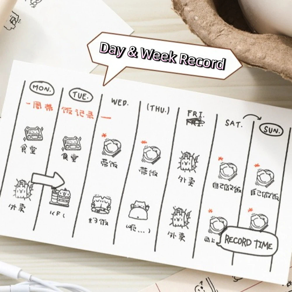 Rubber Stamp Blank - 6 stuks schattig ontwerp kat emotie