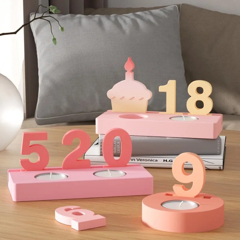 Art And Craft Numbers - 2-delige siliconen mallen voor verjaardagstaarten, vierkante