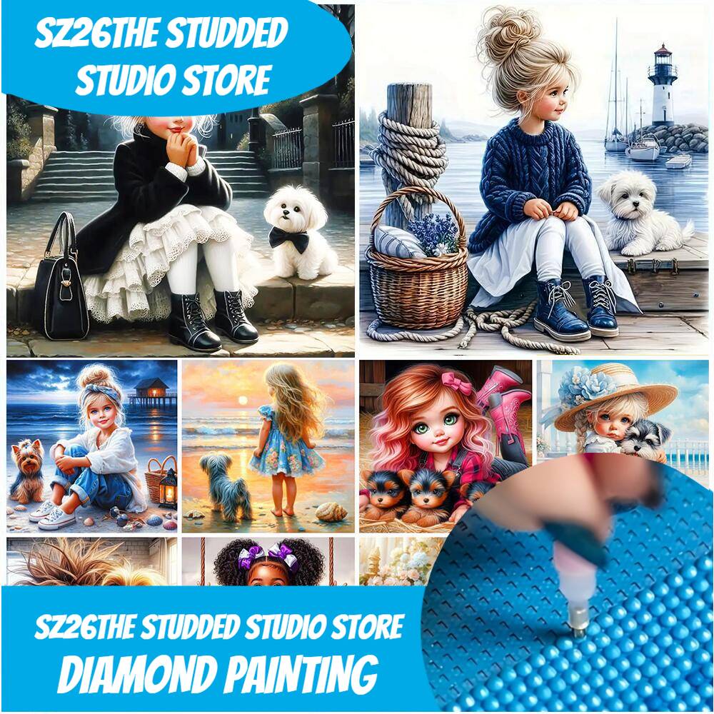 Art Craft Animals - Sz26The bezaaid diy diamant mozaïek portret