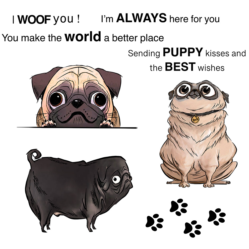 Rubber Stamp Blank - Mangocraft Leuke Cartoon Honden Clear Stempel