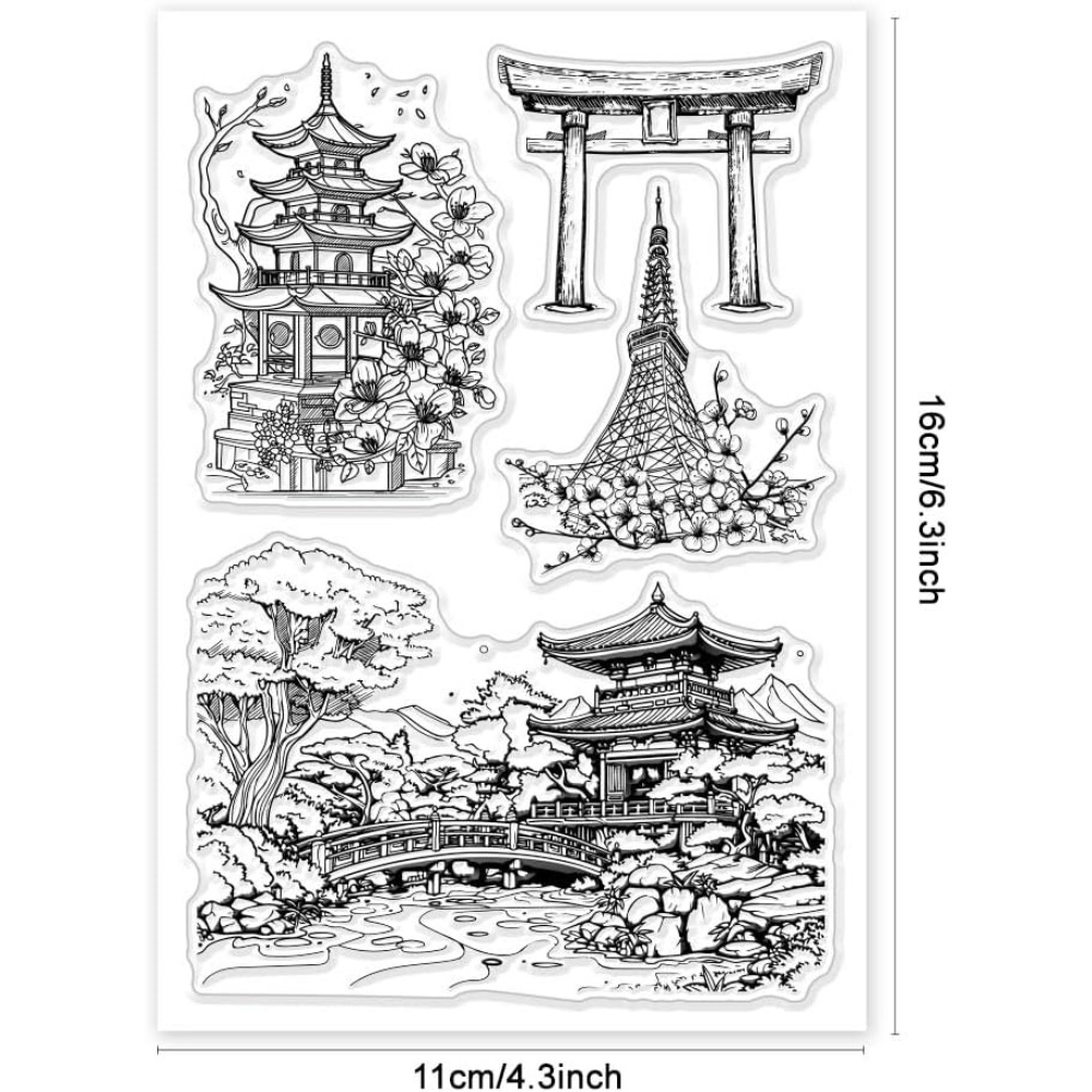 1 Vel Landschap Duidelijke Ste - Rubber Stamp Blank recensie en prijs