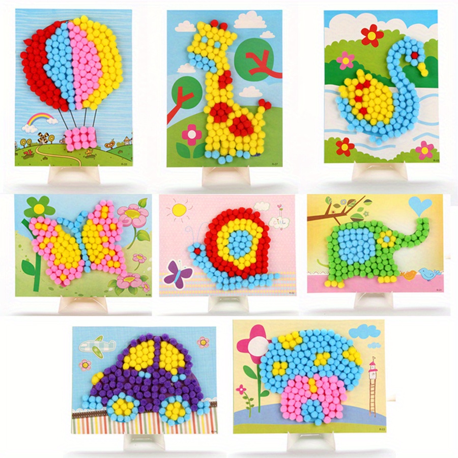 2 stks 16x21 cm Kleurrijke Pom - Art Craft Animals recensie en prijs