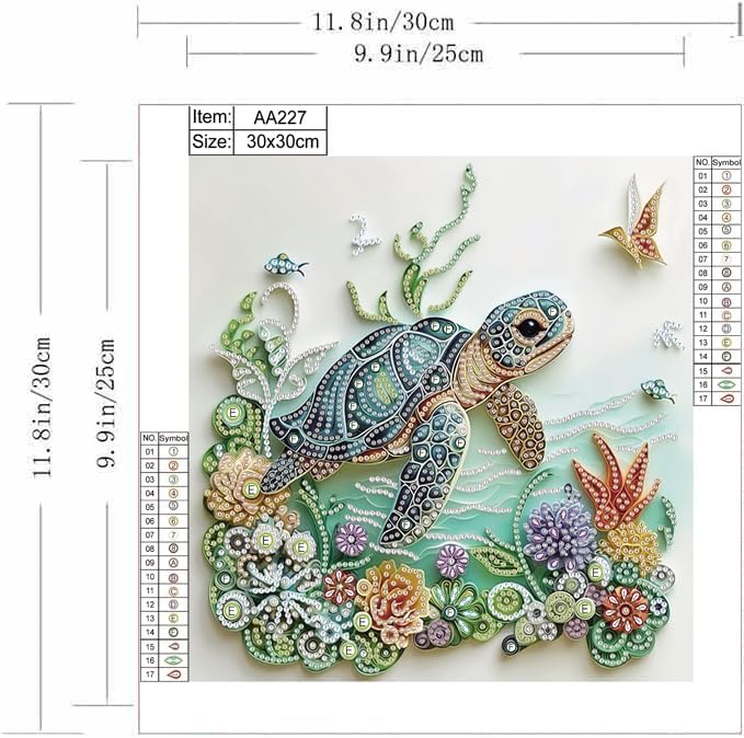 Zeeschildpad Diamant Schilder  - Art Craft Animals recensie en prijs