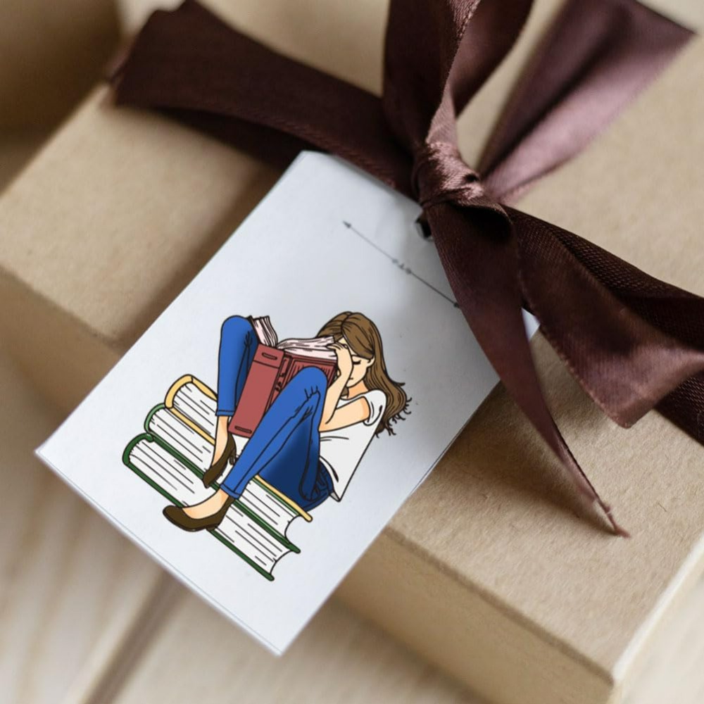 Dame en boeken Duidelijke stem - Rubber Stamp Blank recensie en prijs