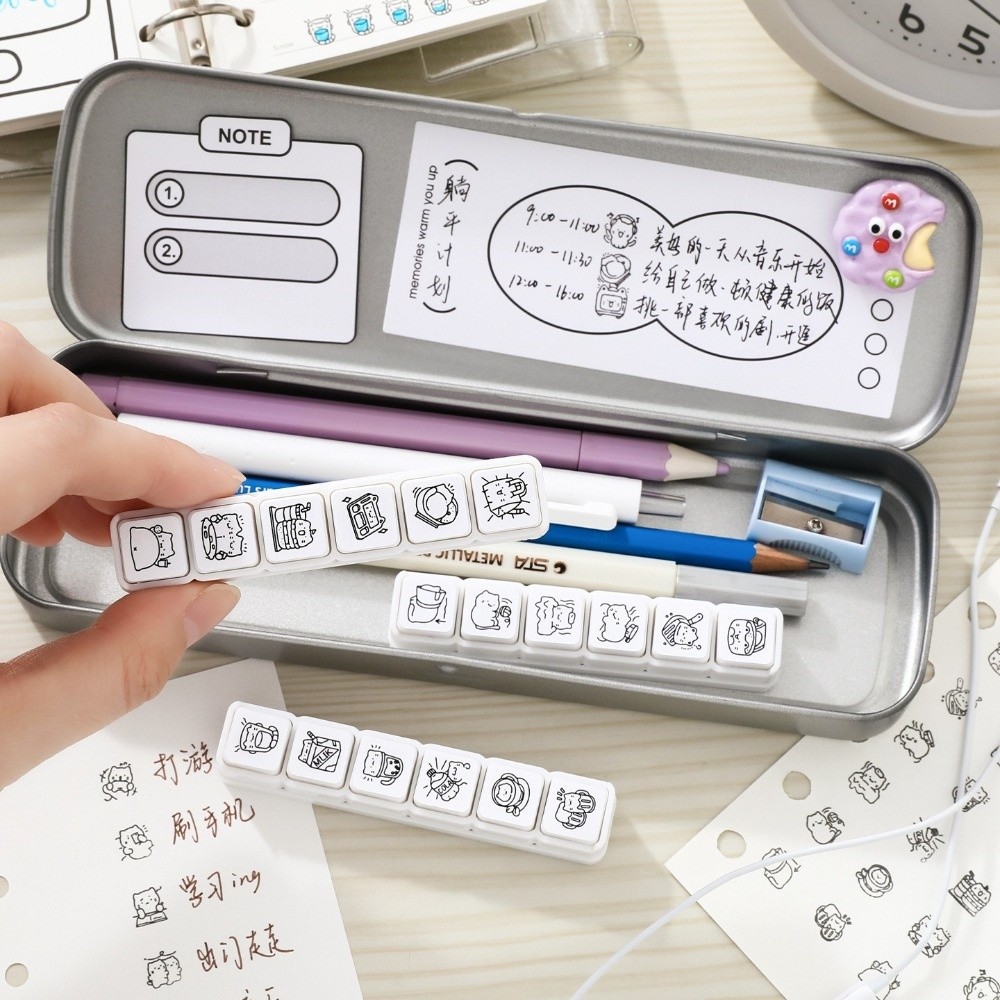 6 stuks schattig ontwerp kat e - Rubber Stamp Blank recensie en prijs