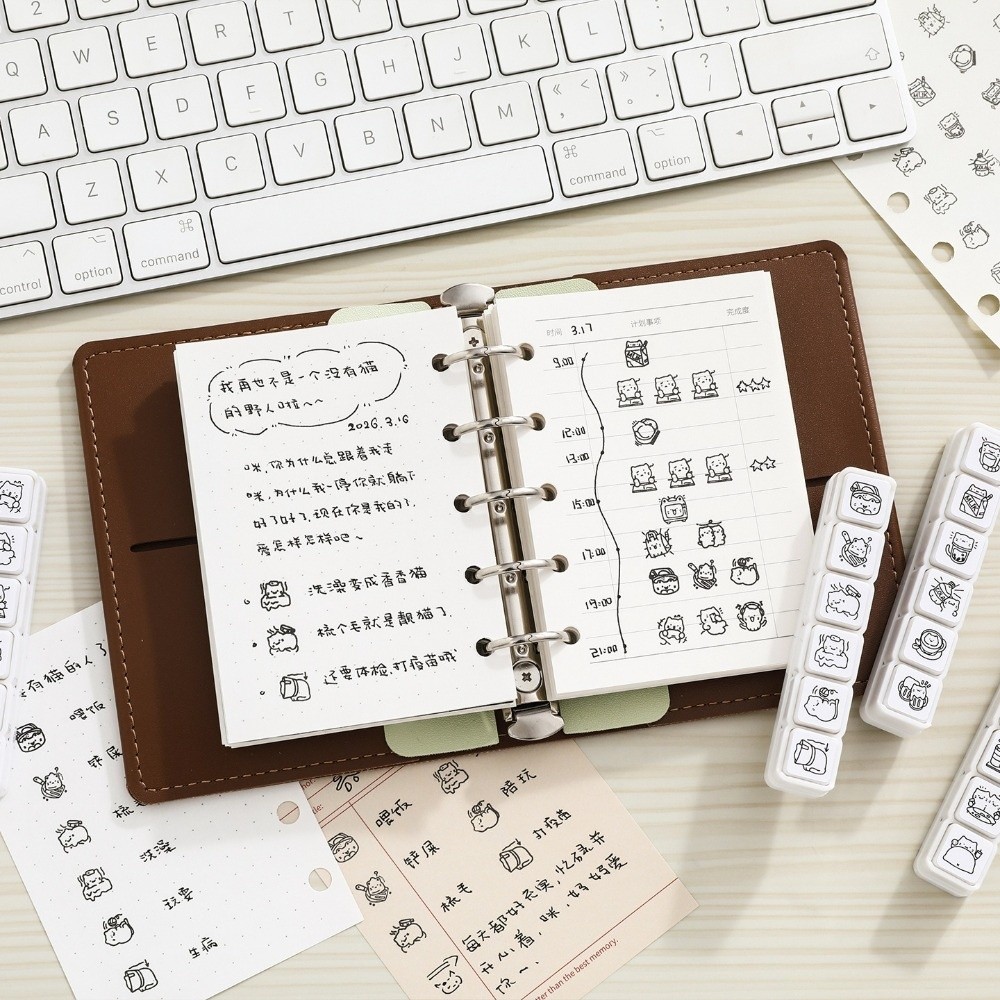 6 stuks schattig ontwerp kat e - Rubber Stamp Blank recensie en prijs