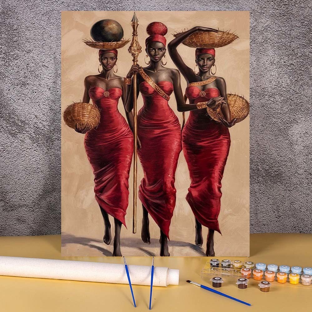 Afrikaanse vrouw verf op numme - Art And Craft Numbers recensie en prijs
