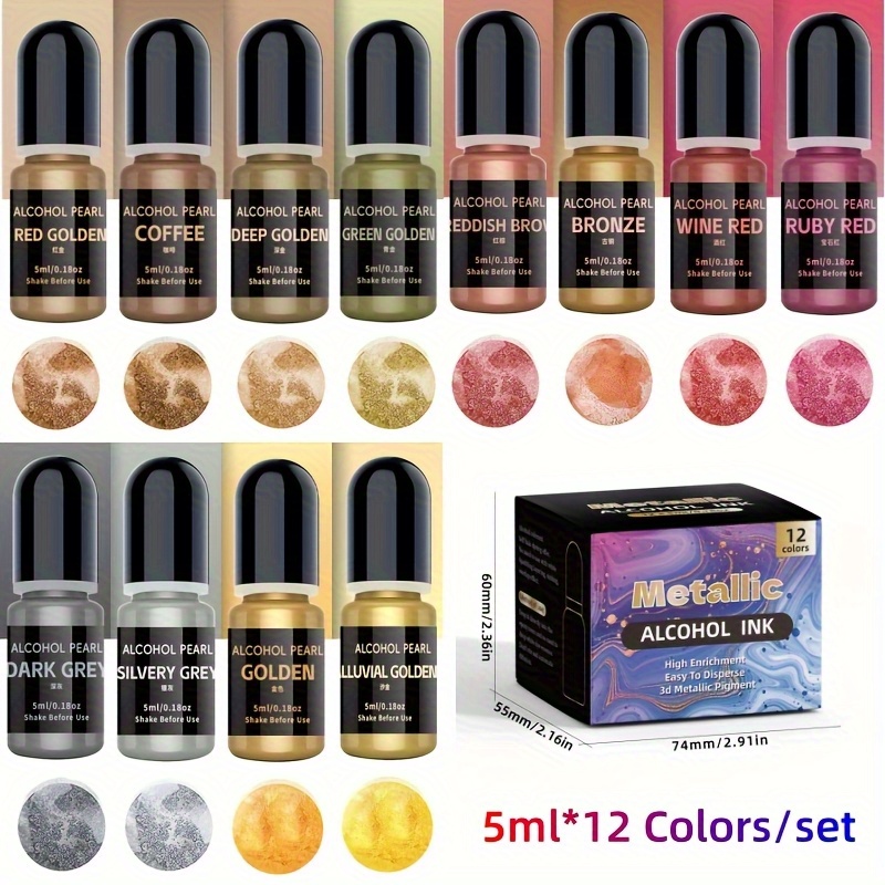 12Metallic color3DRendering Se - Alcohol Ink Set recensie en prijs