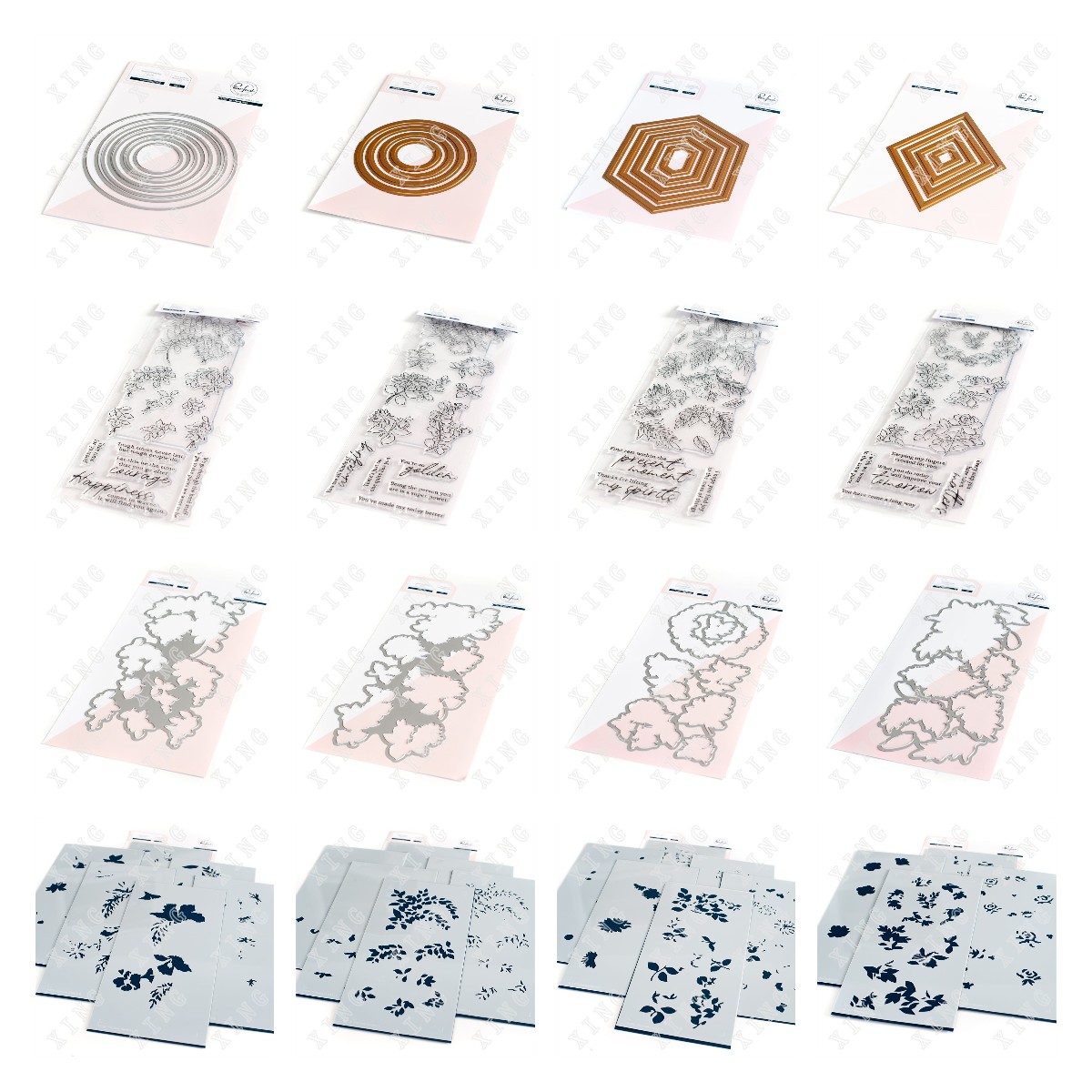 Regenboog Bloemen Roze Verse M - Rubber Stamp Blank recensie en prijs