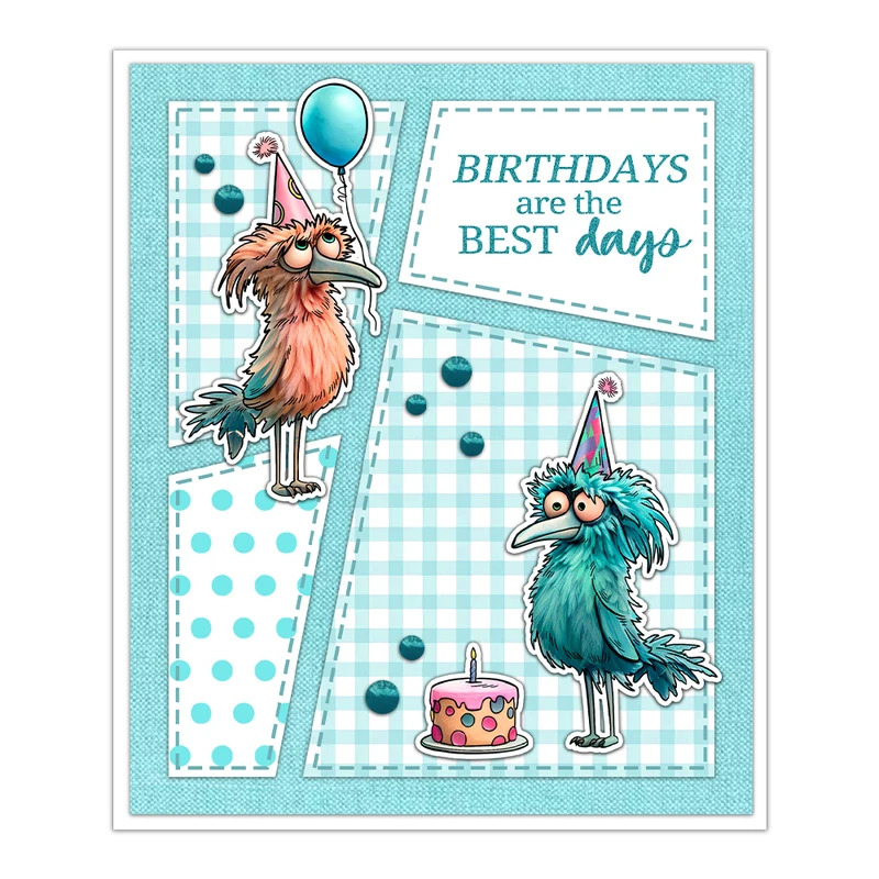 Grappige geanimeerde vogels sn - Rubber Stamp Blank recensie en prijs