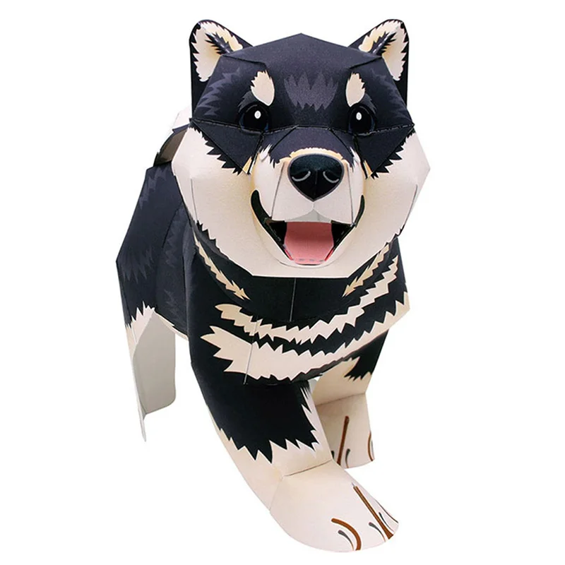 Zwarte Shiba Inu Hond Handgema - Art Craft With Cardboard recensie en prijs