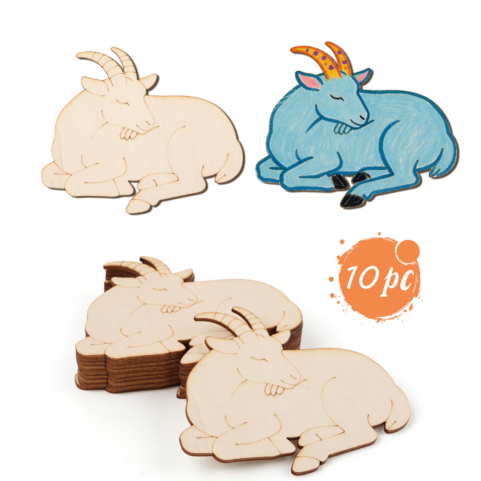10 stks/set Onvoltooide Houten - Art Craft Animals recensie en prijs
