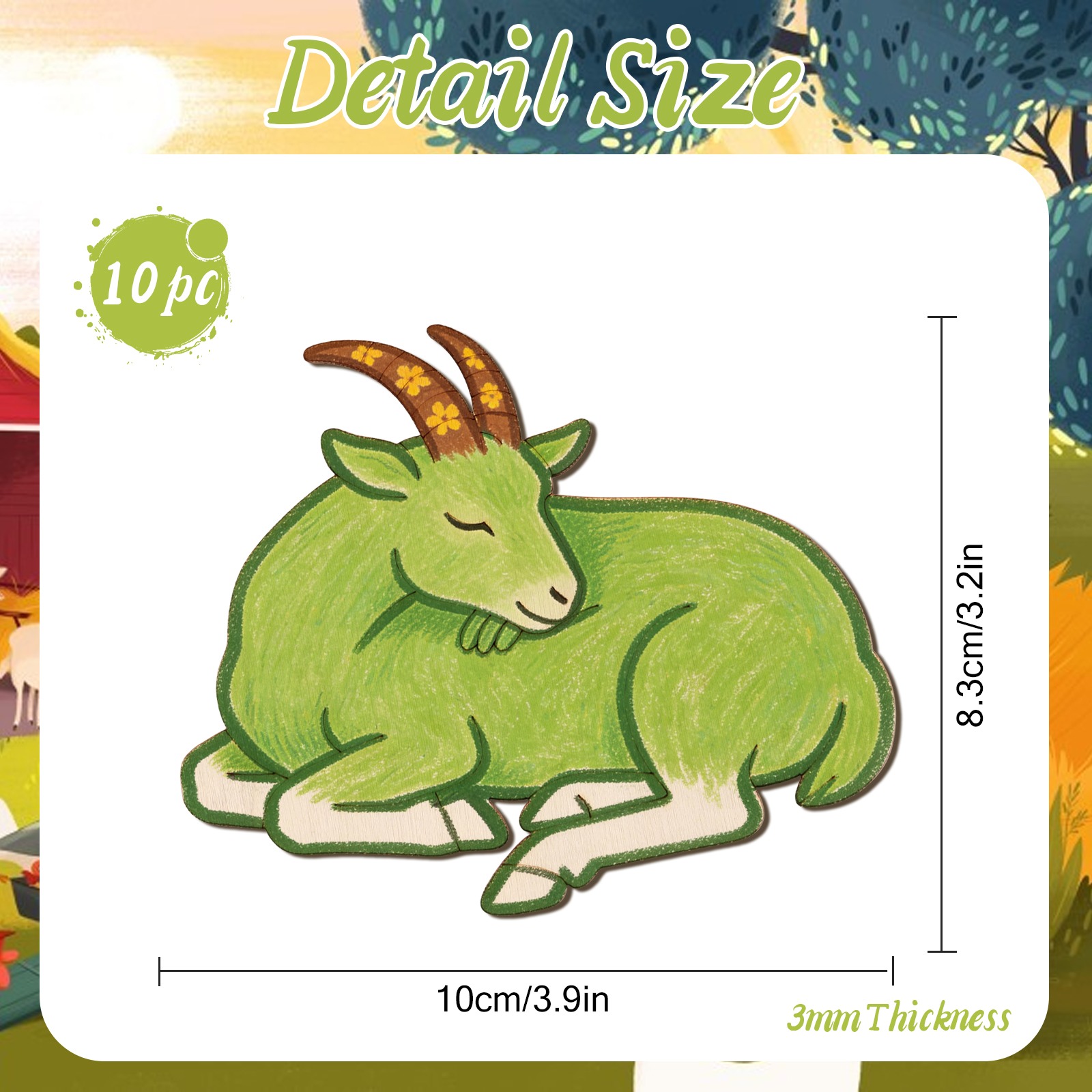 10 stks/set Onvoltooide Houten - Art Craft Animals recensie en prijs