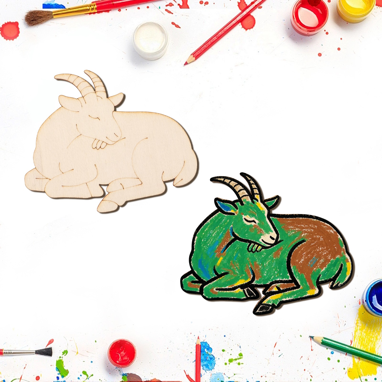 10 stks/set Onvoltooide Houten - Art Craft Animals recensie en prijs