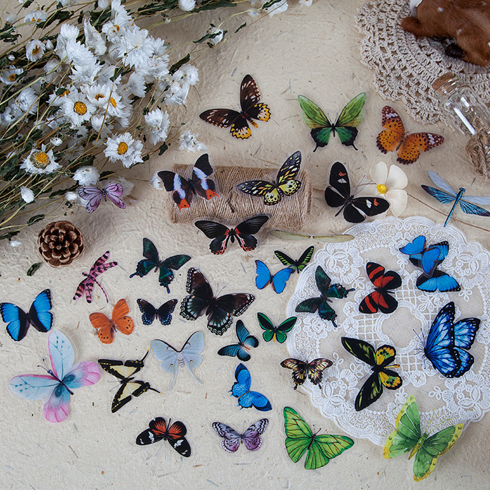 40 Stks/zak Vlinderstickers Hu - Art Craft Items recensie en prijs