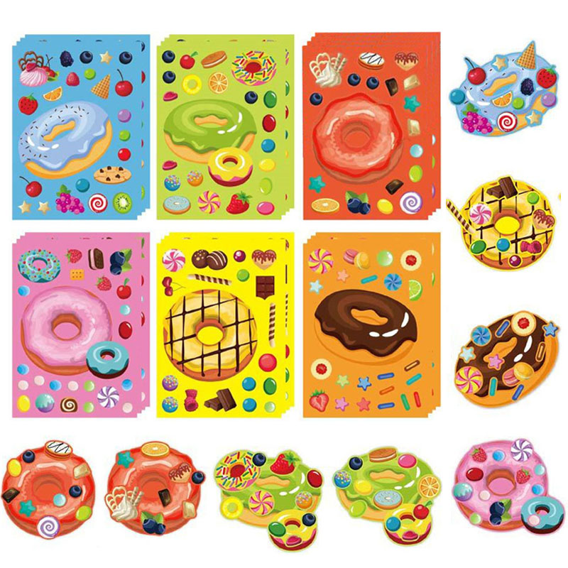 Maak een gezicht Donut Sticker - Art Craft 6 Year Old recensie en prijs